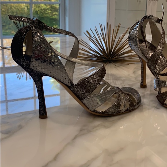 Vintage Metallic silver Python Dior heels - Picture 4 of 5